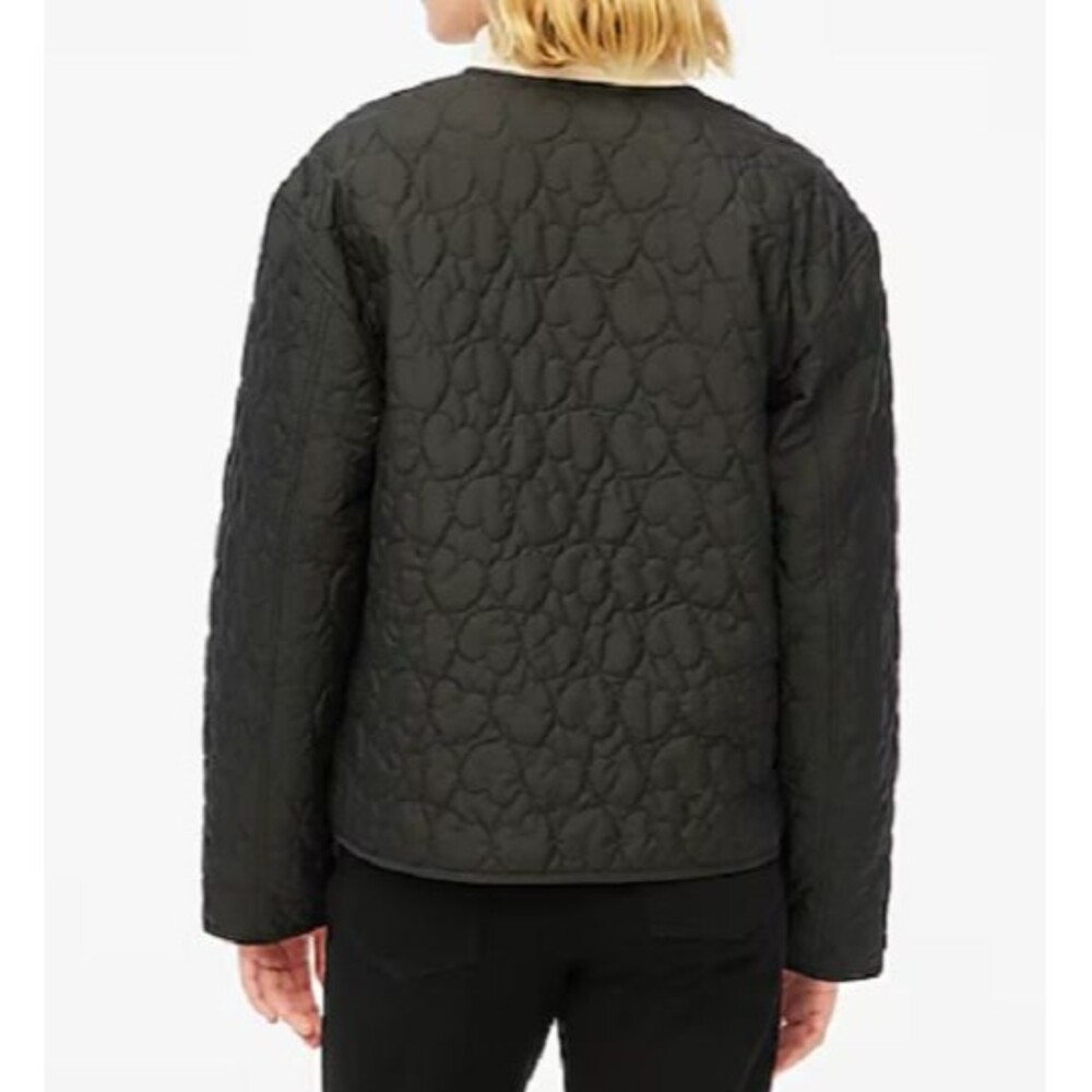 J. Crew Lightweight Quilted Heart Jacket Black XL New NWT - Picture 3 of 12